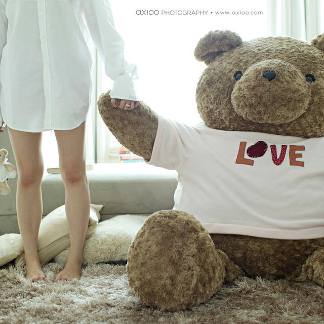 Girl humping teddy bear image