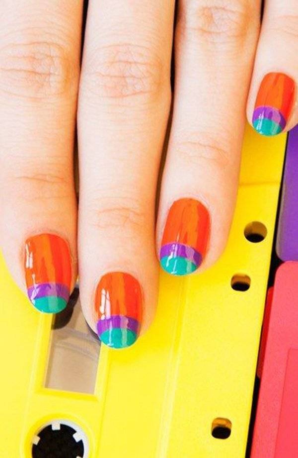 1457365270 bold bright nails for summer. summer is hot so is summer red
