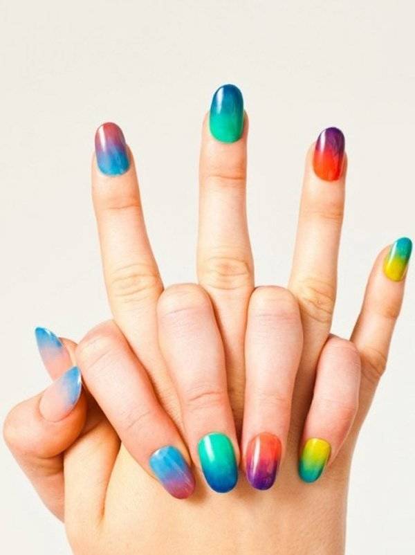 1457365305 rainbow nail for summer 6