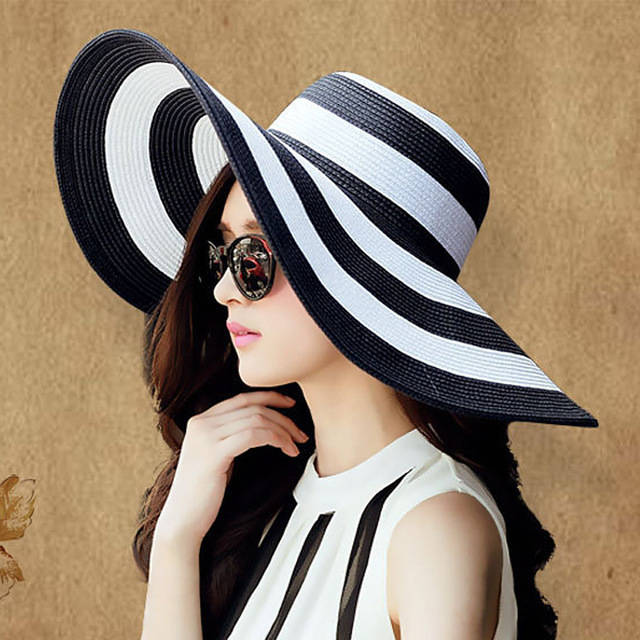 1457796012 3 col ors 2014 fashion summer women wide large brim font b floppy b font cap