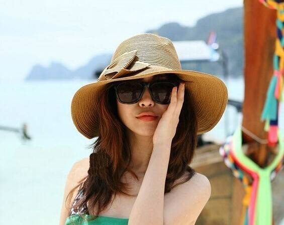 1457797681 new bowknot fashion summer wide brim font b hat b font women floppy font b straw