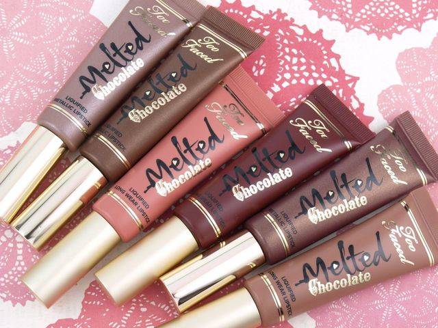 1457943458 too faced melted chocolate liquified lipstick swatches review 4