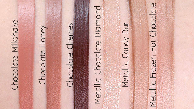 1457943940 too faced melted chocolate liquified lipstick swatches review 1