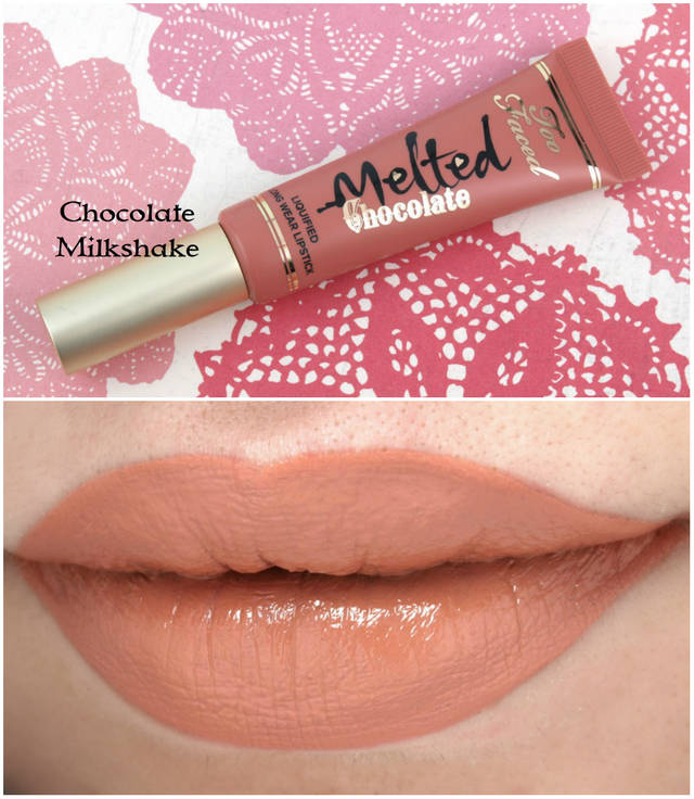 1457943951 too faced melted chocolate liquified lipstick swatches review chocolate milkshake