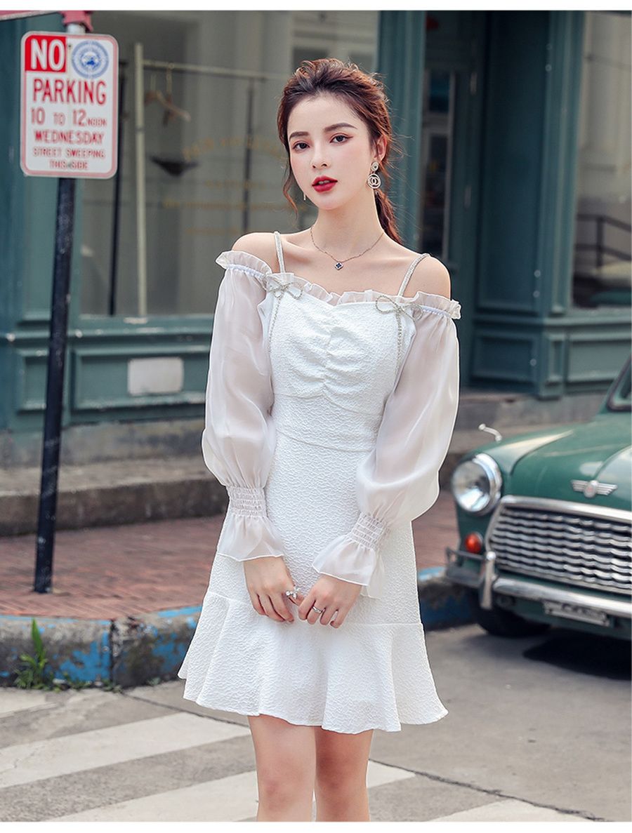 เดรสเปิดไหล่น่ารักๆ ใส่ออกงานสวยๆ