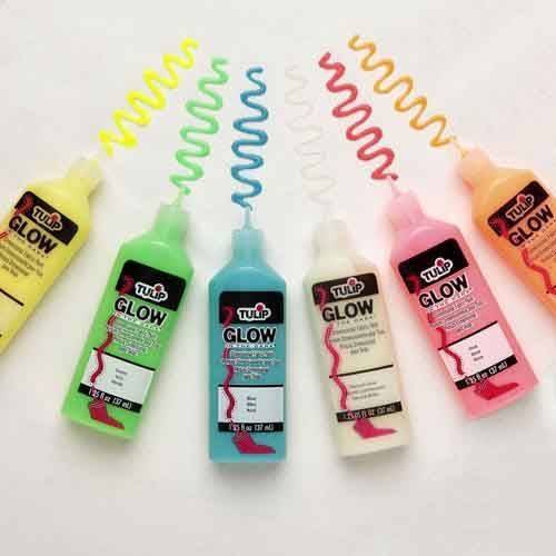 1458955481 0005988 tulip dimensional fabric paint glow 6 pack