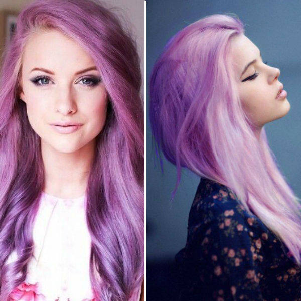 1458976625 purple ombre hair color ideas with pinknew choice to dye hair purple