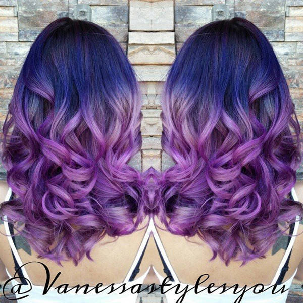 1458976633 nice red purple ombre hair color with beautiful waves for dark hair to dye purple 
