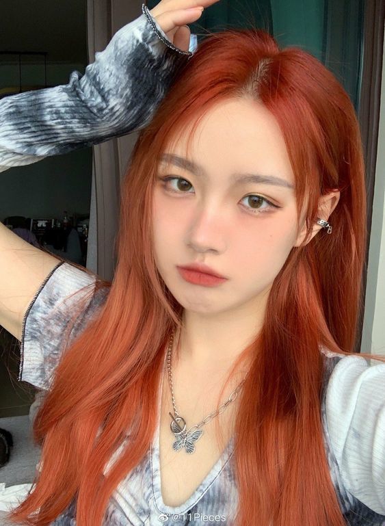 ไอเดียสีผมสีแดงส้มเสริมมงคล