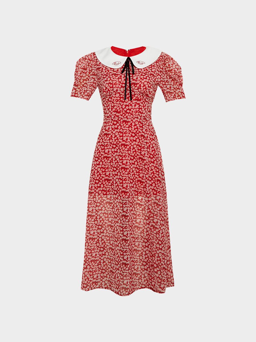 1673855816 pomelo x my melody peter pan collar dress   red  thb 1499.00  3