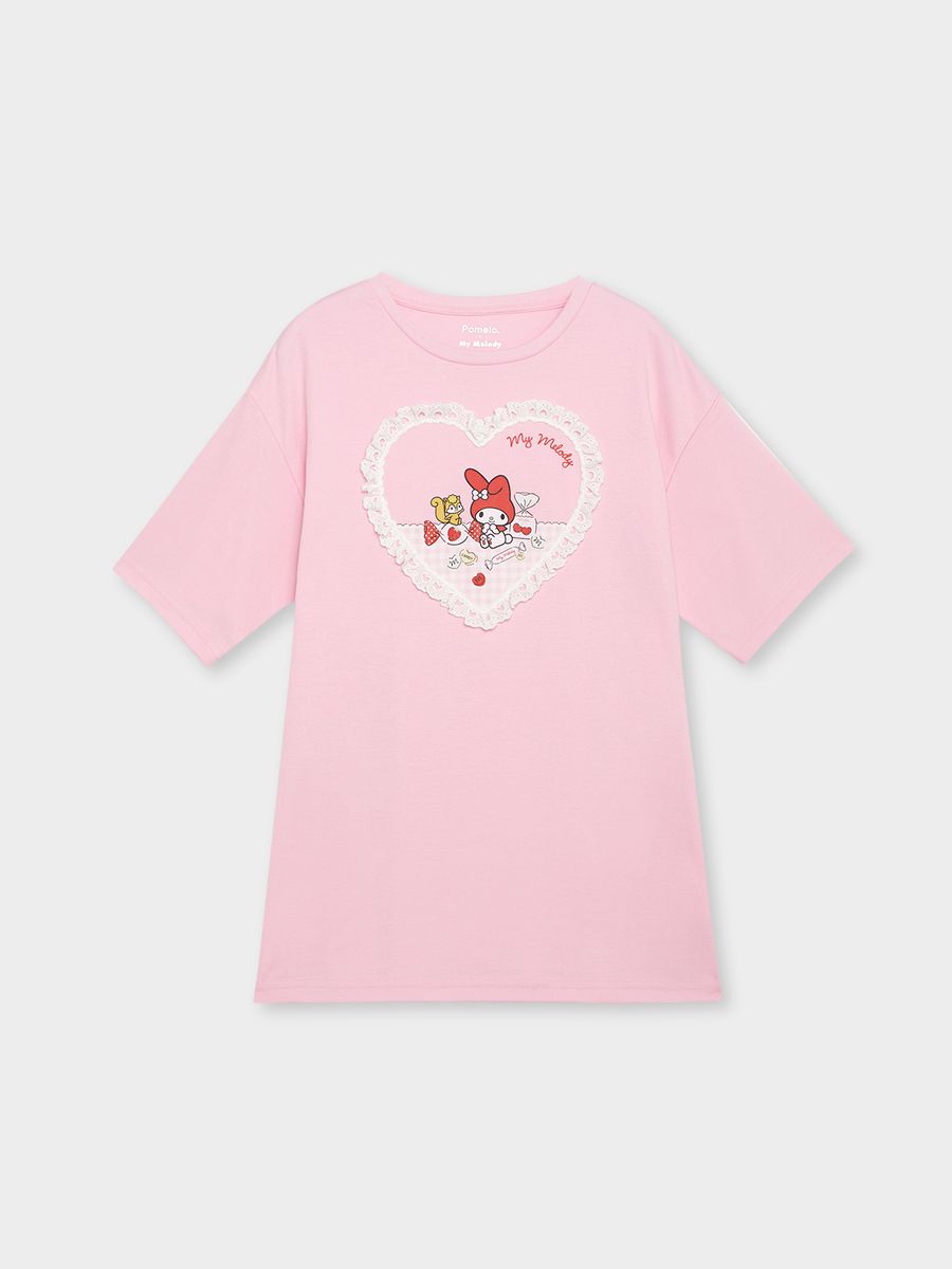 1673855850 pomelo x my melody heart oversized graphic tee pink thb 899.00 3