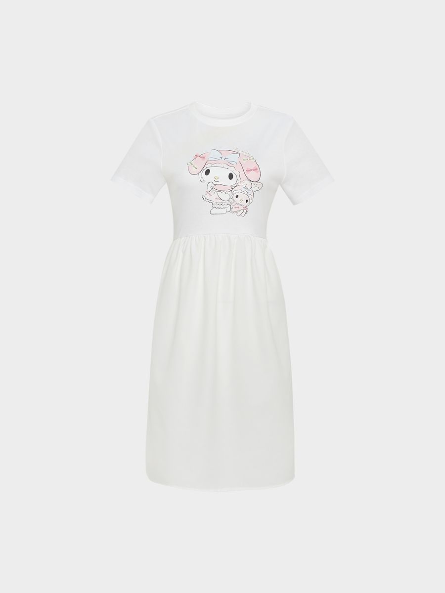 1673855883 pomelo x my melody graphic tee dress   white  thb 1299.00  3
