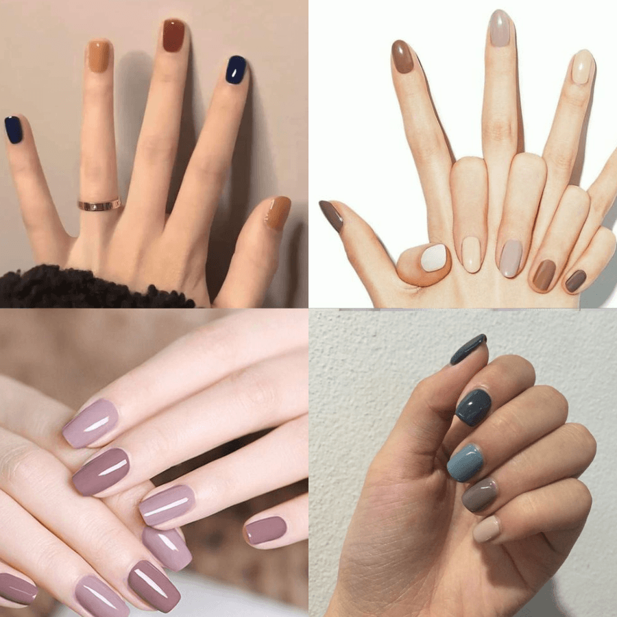 เล็บสีทูโทน