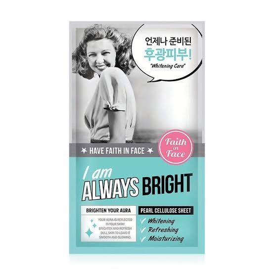 Faith in Face I am Always Bright Pearl Cellulose Sheet
