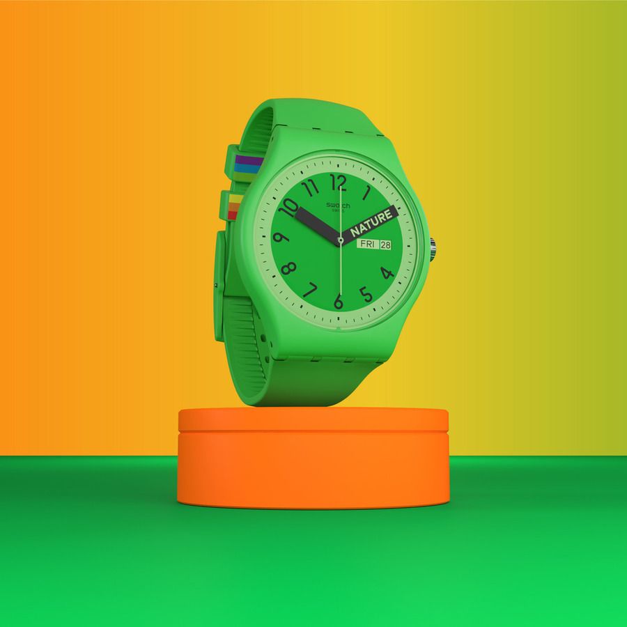 นาฬิกาข้อมือสีเขียว
