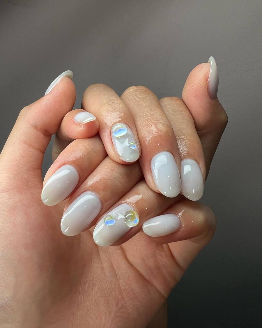 ไอเดียเล็บลายเม็ดฝน