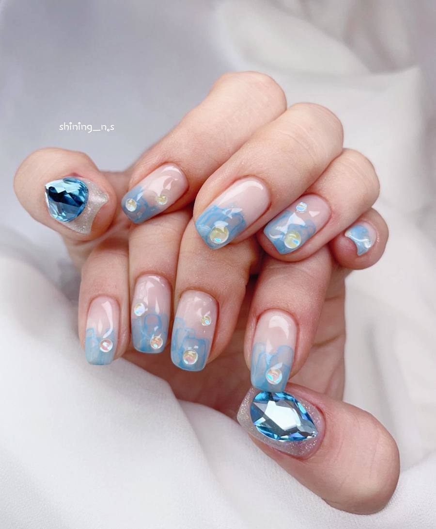 ไอเดียเล็บลายเม็ดฝน