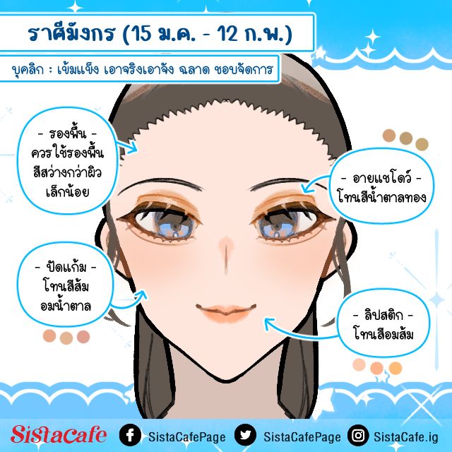 แต่งหน้าเสริมดวงราศีมังกร