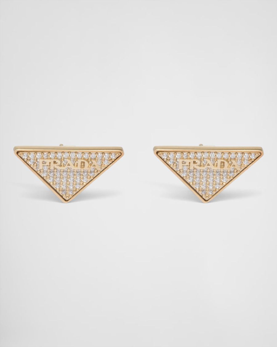 Prada Crystal Logo Jewels Zirconia