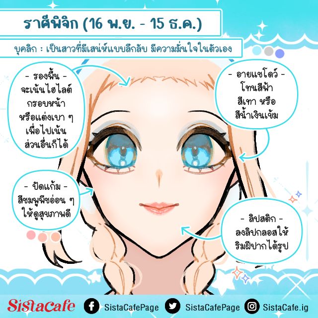 แต่งหน้าเสริมดวงราศีพิจิก