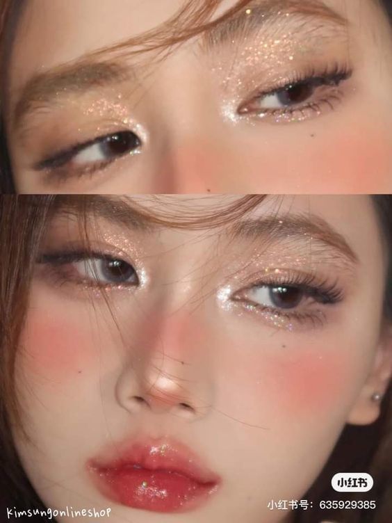 แต่งหน้ากลิตเตอร์สีทอง