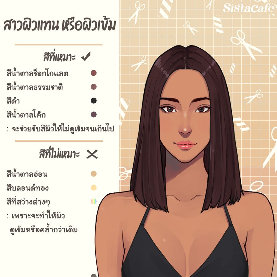 ทริคเลือกสีผม คนผิวแทน
