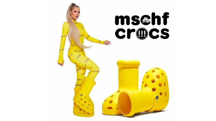MSCHF x Crocs Big Red Boots (Yellow)