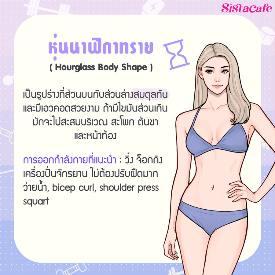 วิธีเลือกออกกำลังกาย หุ่นทรงนาฬิกาทราย