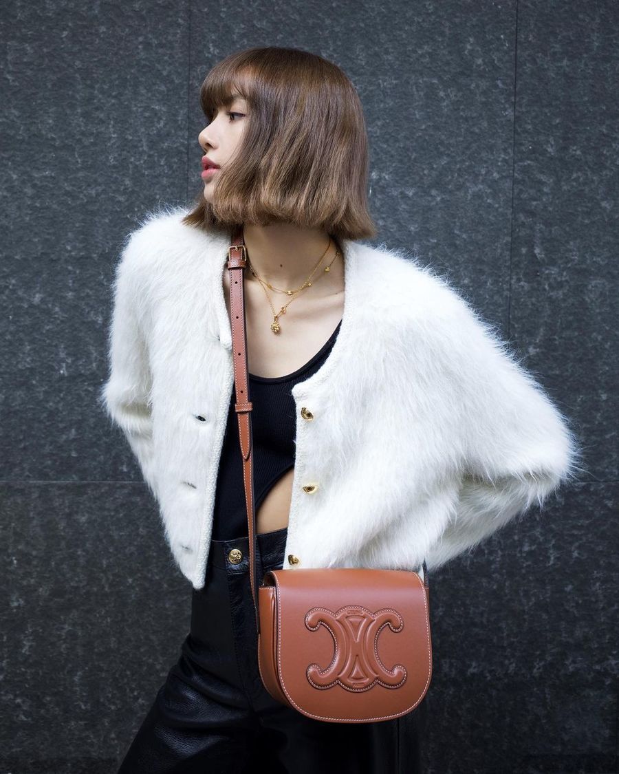 CÉLINE Clutch On Strap Tabou in Triomphe Canvas
