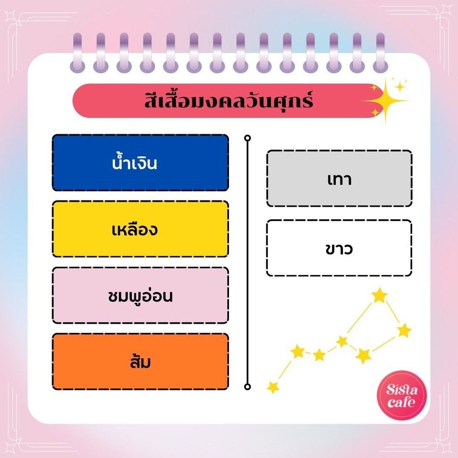 สีเสื้อมงคลคนเกิดวันศุกร์