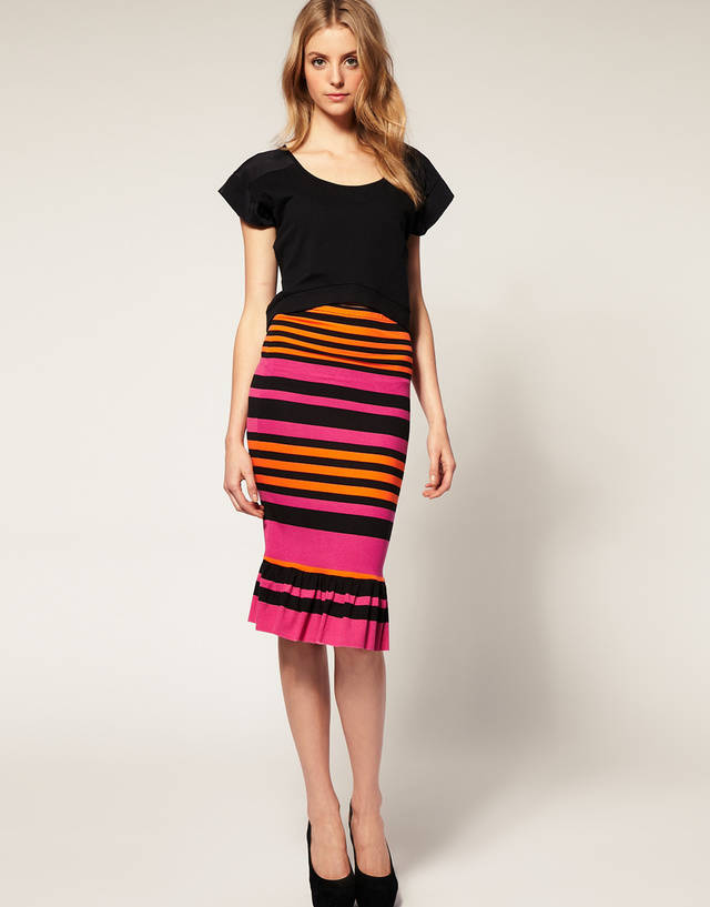 1460272846 asos stripe pencil fishtail skirt