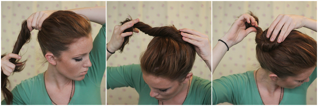 1429270582 freckled fox hair tutorial basics week series ten second top knot 2
