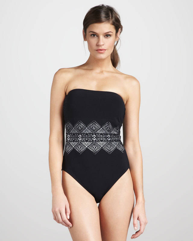 1461908749 gottex black lacepanel bandeau onepiece swimsuit product 1 5482035 236692935