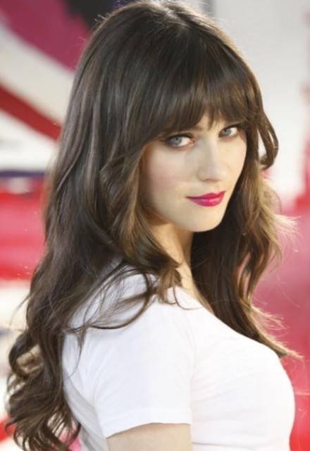 1462779014 zooey deschanel long straight dark hair with bangs hairstyle