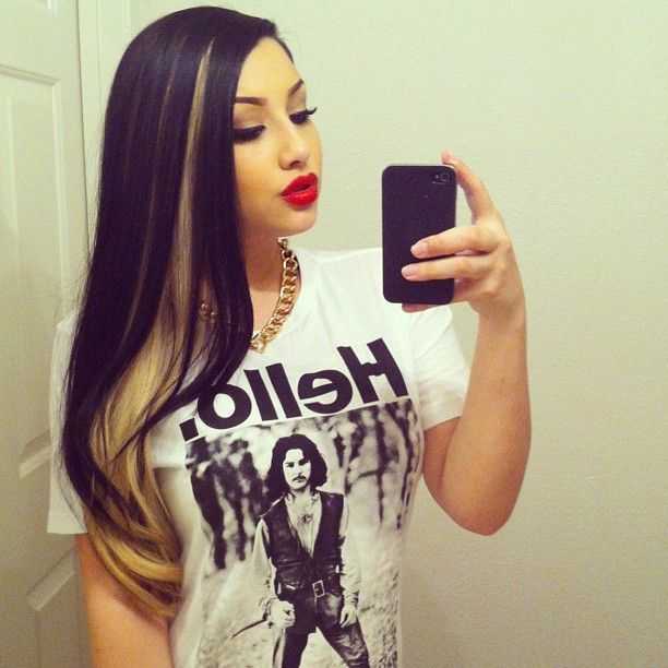 1466376252 blonde chunk with dark hair