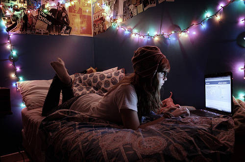 1435835779 bad cap girl lights notebook posters favim.com 42464
