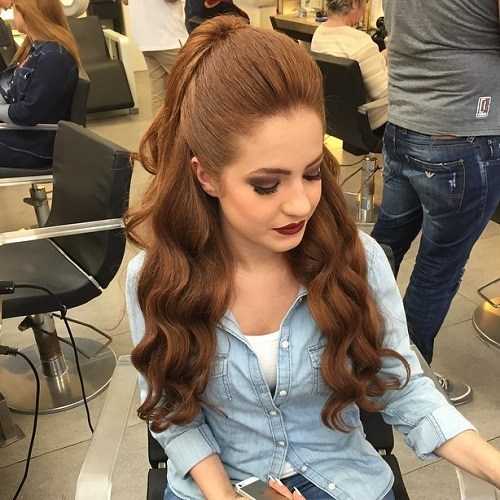 1466871028 4 wavy half pony with a bouffant for long hair