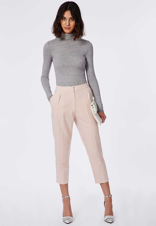 1467004219 cropped peg leg trousers dusky pink trousers missguided