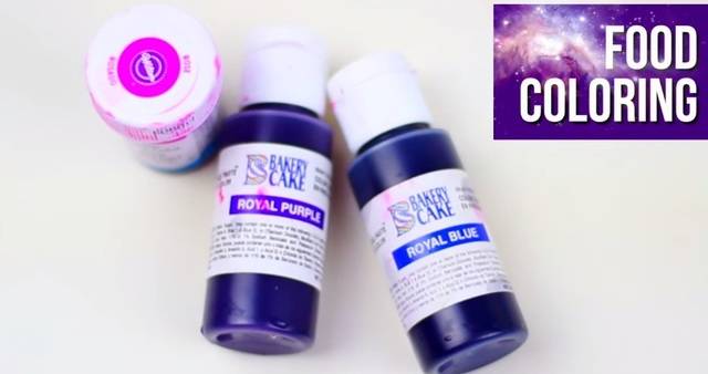 สีผสมอาหาร สีฟ้า สีส่วง สีชมพู สำหรับทำนมปั่นกาแลคซี่