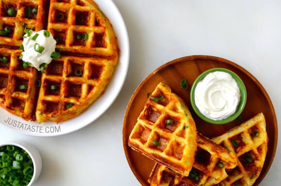1467264866 cheesy leftover mashed potato waffles