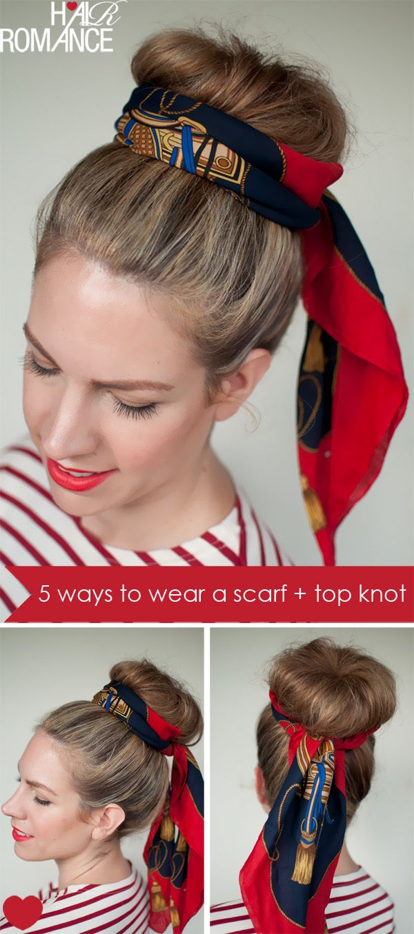 1468253252 5 ways scarf top knot hairstyle sash