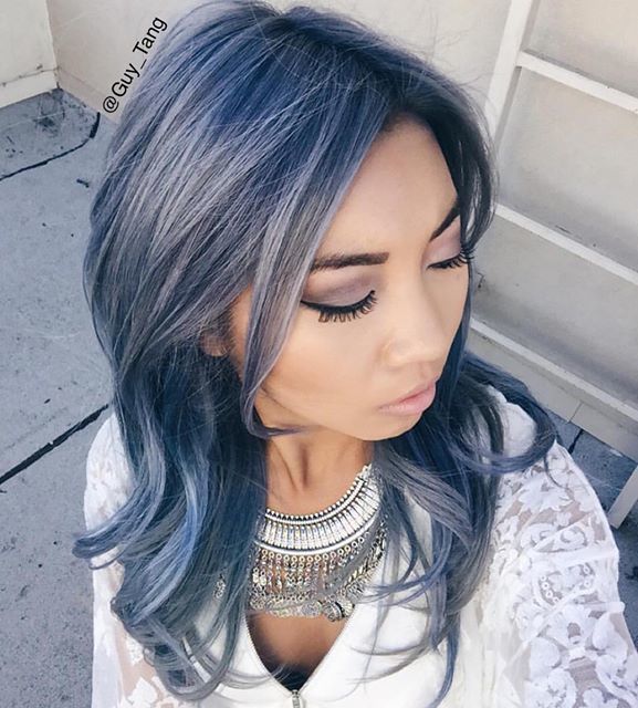 1468463606 denim hair color trend to make you stylish in summer 4