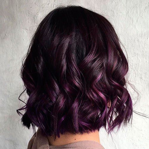 1468853744 5 wavy black bob with purple balayage