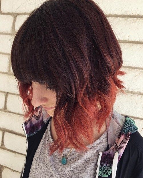 1468854340 11 copper red dip dye bob