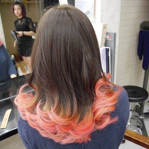1468854791 18 brown hair with pastel pink dip dye