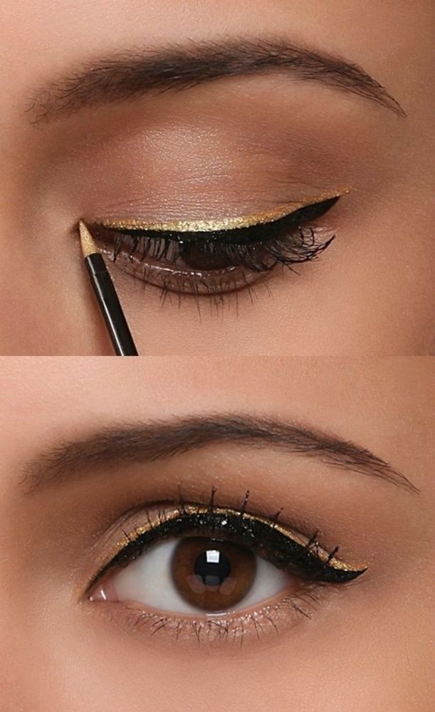 1469124902 mascara eyeliner gold eyeliner