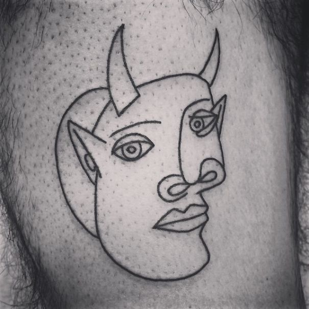 1469769692 minimalist picasso tattoos 90  605
