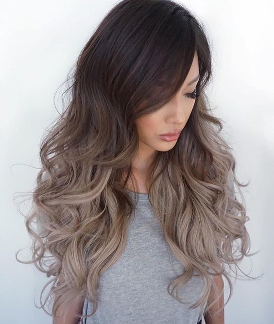 Ash blond ombre