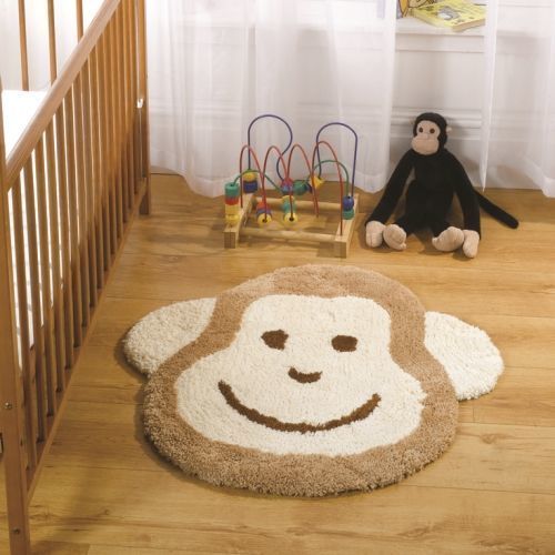 1470328445 cute baby nursery rugs face monkeys shape brown white cute woll carpet small luminated doll animal toys soft thick simple baby nursery rug
