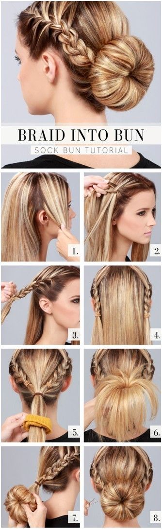 1470500252 cute everyday hairstyles tutorials braid into bun updos
